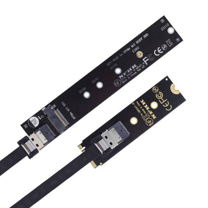 SFF-8654 NGFF M-key 40 cm NVME Kabel Stecker zu Buchse für Mainboard SSD | System-S