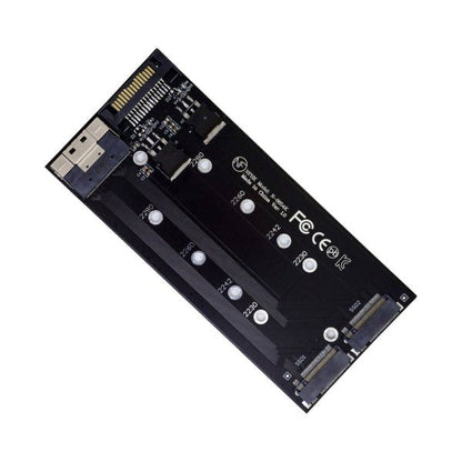 NVME M.2 Adapter 2x AHCI zu PCIE Express 3 4.0 Slimline SFF-8654 8X Raid Card | System-S