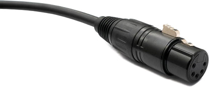 Audio XLR Kabel 50 cm 5 polig Buchse zu Stecker Adapter in Schwarz | System-S