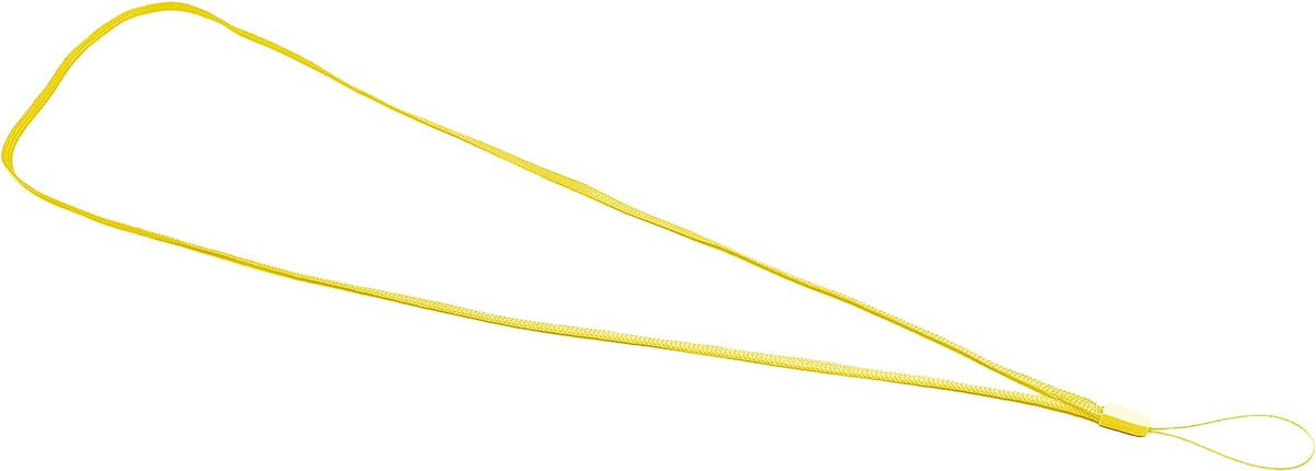 5x Halsband Umhängeband Trageband mit Schlaufe in Gelb für Smartphone MP3-Player | System-S