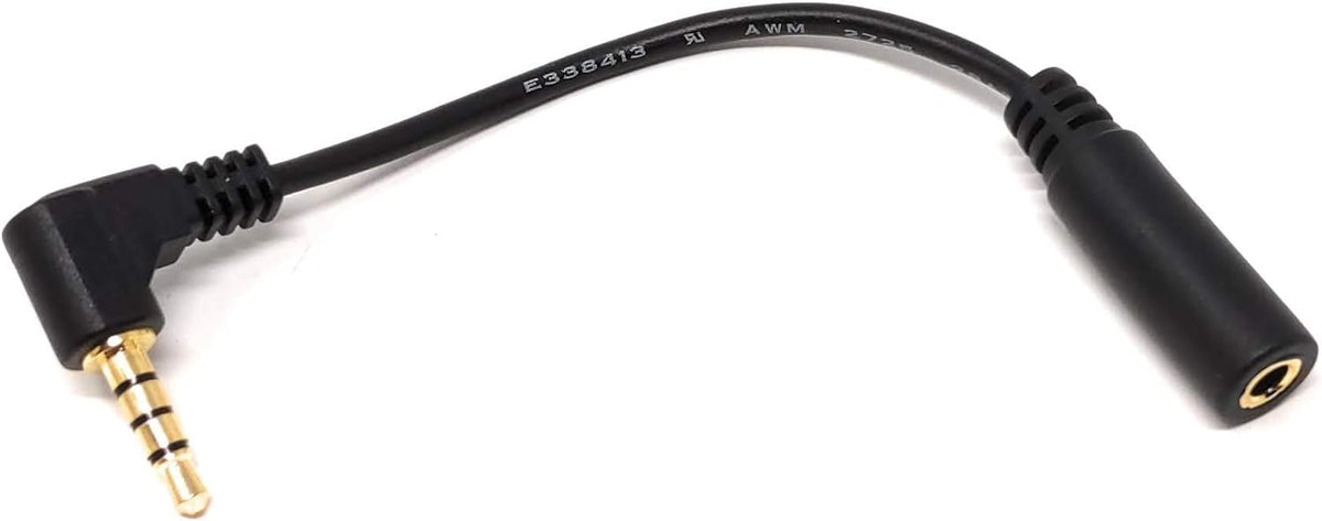 System-S 90° grad gewinkelt Winkel 3,5 mm Klinke 4 polig Winkel-Stecker Kabel Adapter 10 cm für Handy Samrtphone Tablet PC - DREIKS
