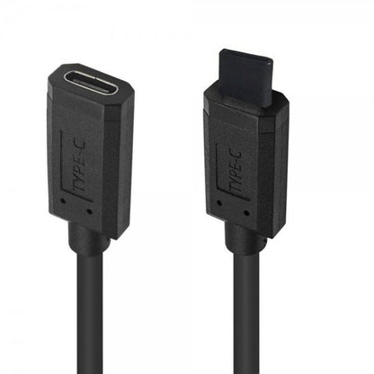 USB 3.1 Gen 2 Typ C Kabel 30 cm Stecker zu Buchse 10 Gbit/s 100W Kratz Schutz Winkel | System-S