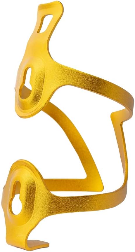 SYSTEM-S Fahrrad Flaschenhalter Halterung Befestigung aus Metall goldfarben - DREIKS