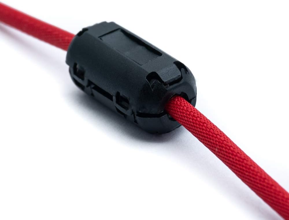 SYSTEM-S 5x Ferritkern 7 mm Ø geteilt Klappferrit Ringkern Mantelwellenfilter für Kabel - DREIKS