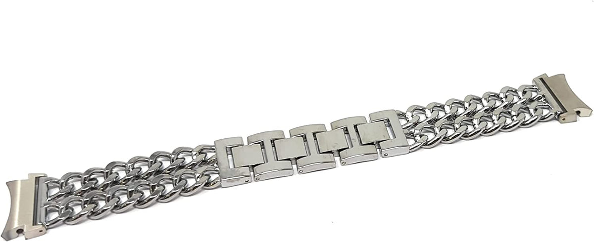 SYSTEM-S 20 mm metal strap for Samsung Galaxy Watch 4 Smartwatch in grey