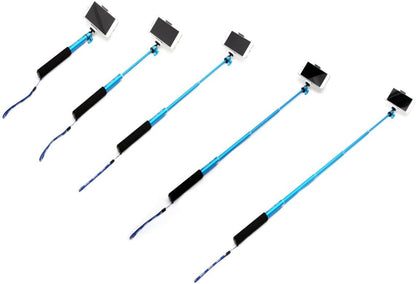 SYSTEM-S Matin Selfie Stange Stick Stab Monopod Teleskop ca. 25cm - 100cm Selfiestick Halter für Kameras Smartphones Handys von 5,5cm - 9cm - DREIKS