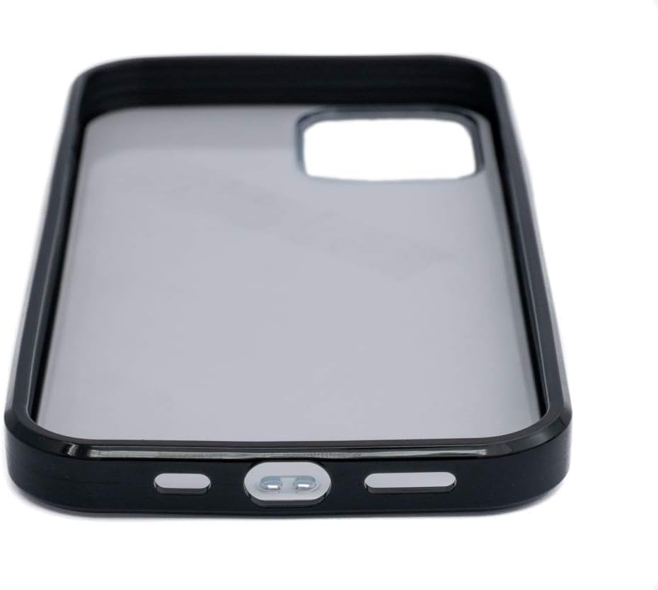 SYSTEM-S protective case made of silicone in black transparent case compatible with iPhone 12 Pro 