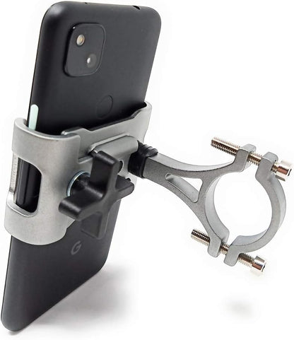 SYSTEM-S Bicycle Mount Attachment Made of Metal in Grey for Smartphone