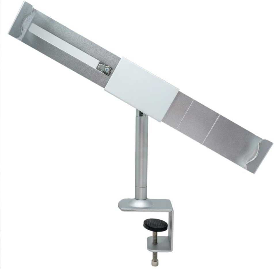 SYSTEM-S table mount with lock fastening metal in grey for tablets from 9" to 13"