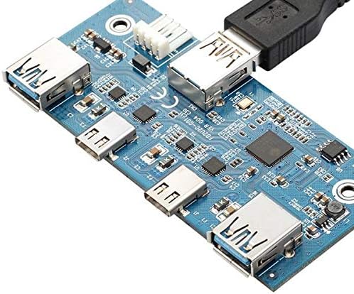 USB HUB 2x Typ A 3.0 und 2x Typ C 3.1 Panel Mount zum Motherboard 20poliges Anschlusskabel für 3,5"-Diskettenschacht | System-S