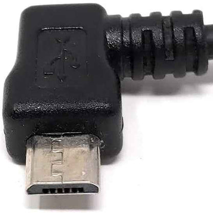 System-S Micro USB Kabel Winkel 90 grad links male 20 cm - DREIKS