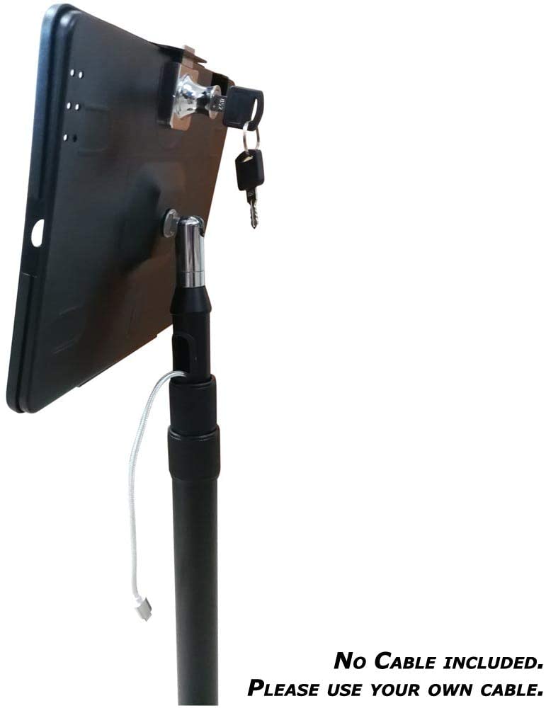 Boden Ständer 1,5 m 360° Halterung abschließbar für iPad Pro 12.9 (2015, 2017) A1670 A1671 A1584 A1652 | System-S