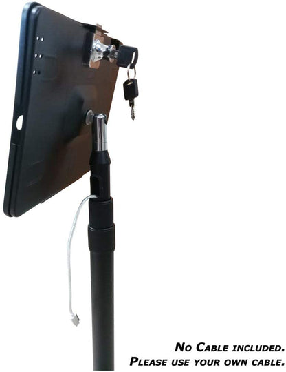 Boden Ständer 1,5 m 360° Halterung abschließbar für iPad Pro 12.9 (2015, 2017) A1670 A1671 A1584 A1652 | System-S