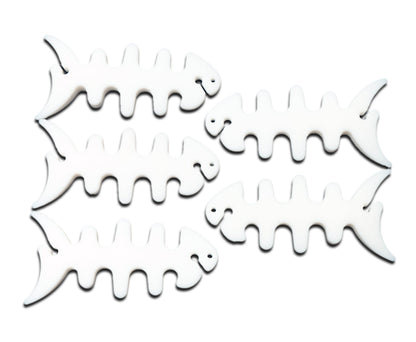 SYSTEM-S Set of 5 cable manager wrap cable winder fish shape silicone winder cable protector in white