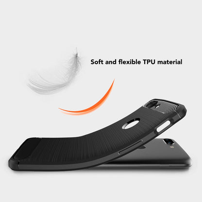 NALIA Silikonhülle für OnePlus 5T – Rutschfest & Matt – VORTEX (Gebürstete Optik & Carbon Design) – Marke aus Berlin