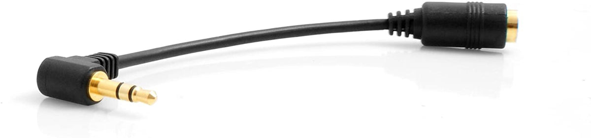 SYSTEM-S 3.5mm jack plug to 3.5mm jack socket angled 3-pin Aux Stereo Cable 