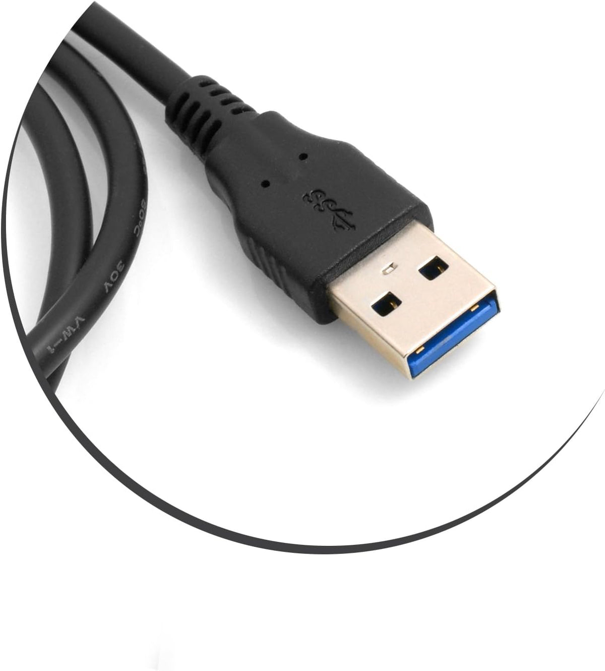 SYSTEM-S USB 3.1 Typ C Stecker 90° gewinkelt Winkel zu USB 3.0 Typ A Stecker Kabel Datenkabel Ladekabel 100 cm - DREIKS