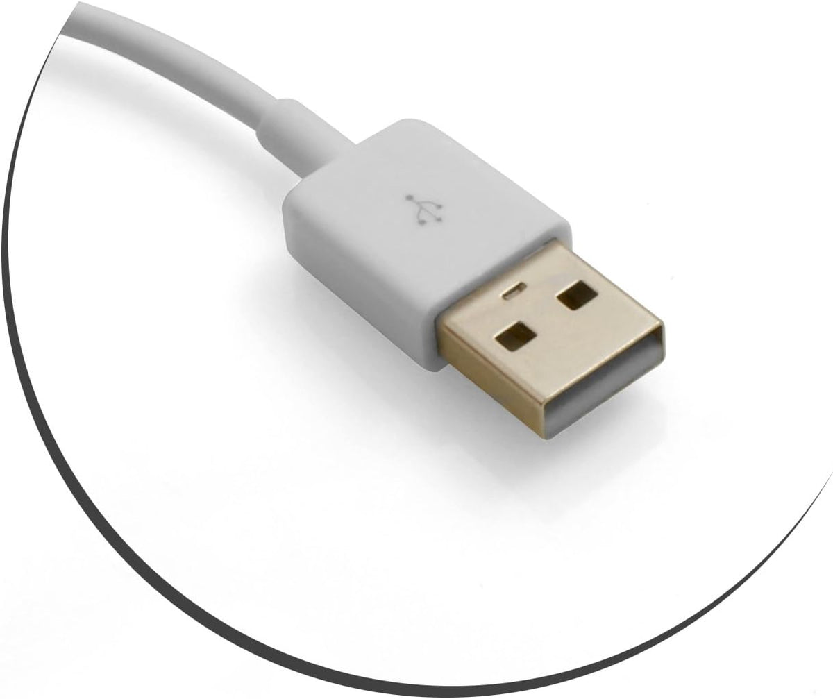 SYSTEM-S USB 3.1 Type C Stecker 90° gewinkelt zu USB A 2.0 Stecker Kabel Datenkabel Ladekabel 200cm in Weiß - DREIKS
