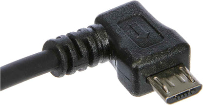 System-S Micro USB 2.0 Kabbel gewinkelt 90 grad Winkelstecker (links/male) Datenkabel und Ladekabel 50 cm - DREIKS