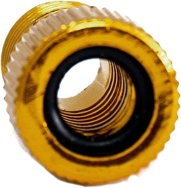 SYSTEM-S Ventil Adapter Ventiladapter Presta auf Schrader von Fahrradventil auf Autoventil Farbe Gold - DREIKS