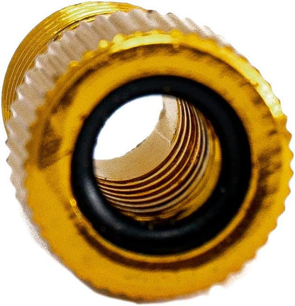 SYSTEM-S Ventil Adapter Ventiladapter Presta auf Schrader von Fahrradventil auf Autoventil Farbe Gold - DREIKS