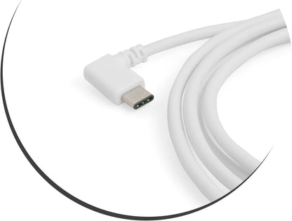USB 3.1 Typ C 90° rechts gewinkelt zu USB 2.0 A Kabel 100 cm in Weiß - DREIKS