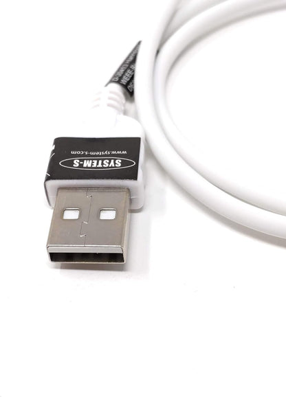 System-S USB A Stecker zu USB 2.0 Micro B Stecker 50 cm Kabel 90° Links Gewinkelt - DREIKS