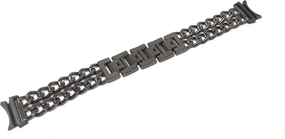 Armband 20 mm aus Metall für Samsung Galaxy Watch 4 Smartwatch in Schwarz | System-S
