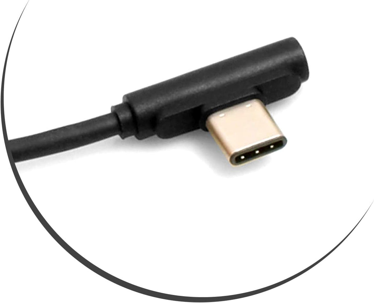 System-S USB 3.1 Typ C gewinkelt zu USB A 2.0 Kabel 100 cm - DREIKS