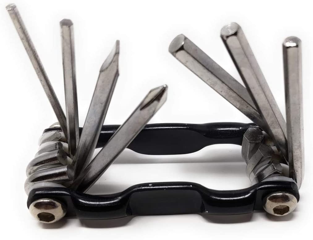System-S klappbares Multitool Werkzeug Kit, schwarz, 7in1 - DREIKS