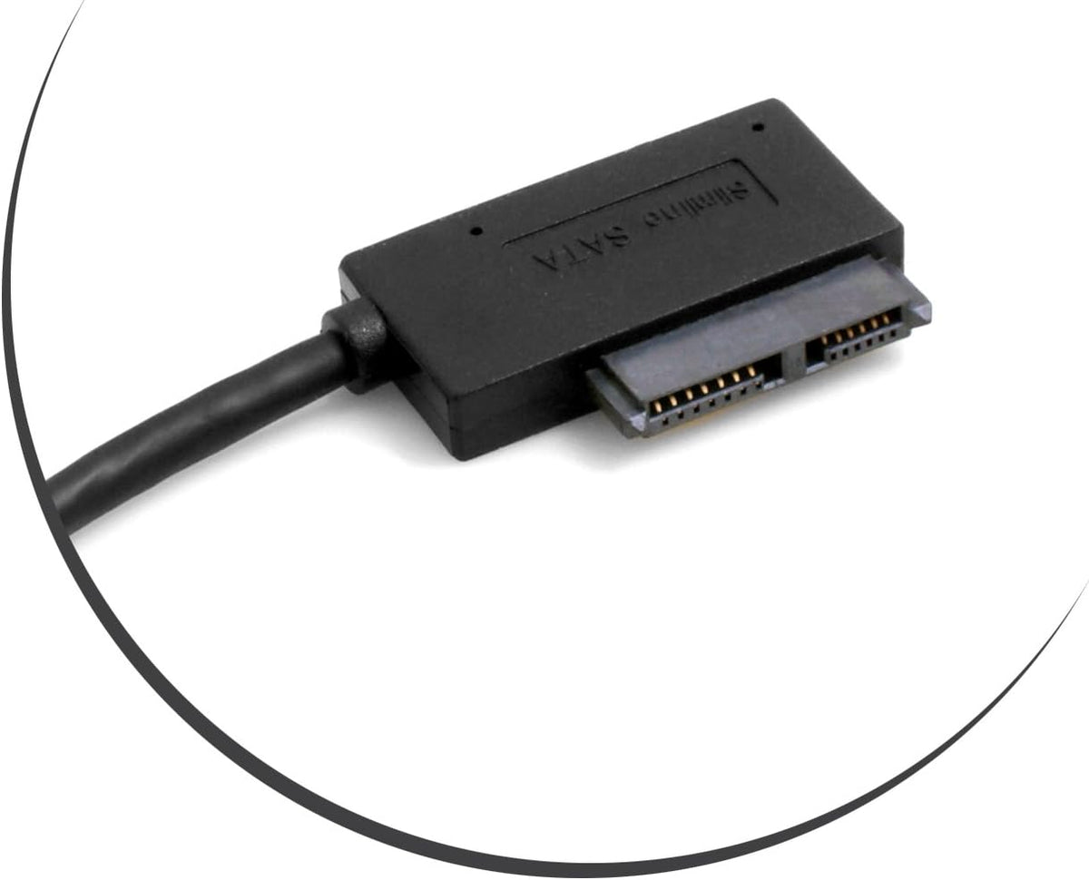 SYSTEM-S USB Typ A 3.0 (male) auf 7 + 6 13pin Slimline SATA Laptop CD/DVD ROM Optisches Laufwerk Kabel - DREIKS