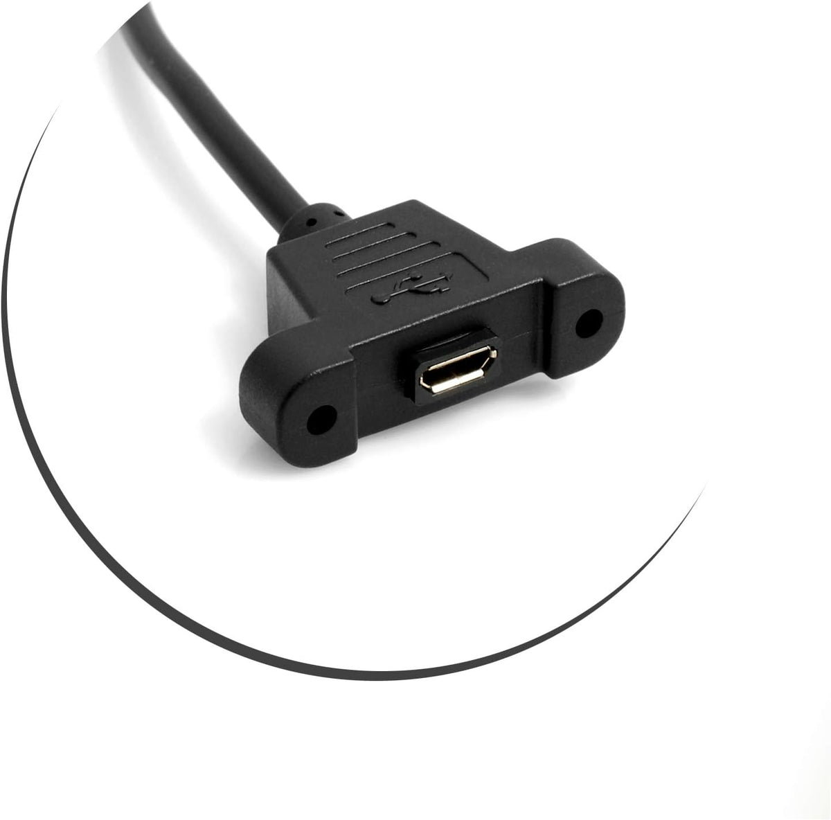 System-S USB Typ C auf Micro USB Kabel Panel Mount 50cm - DREIKS