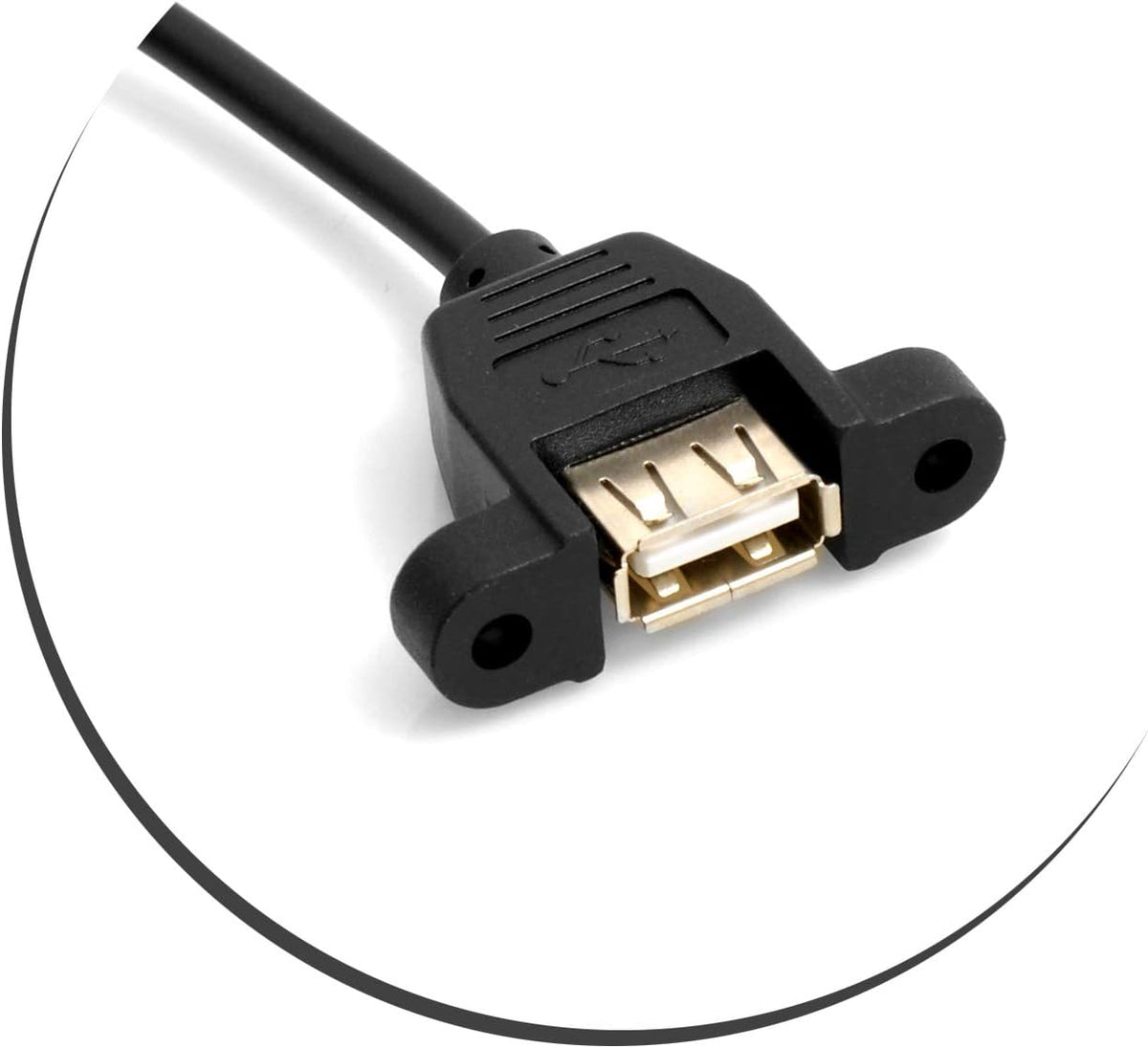 System-S USB Typ B auf USB Typ A 2.0 Kabel Panel Mount 50cm - DREIKS