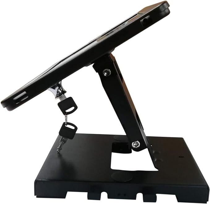 SYSTEM-S Abschließbare Tisch und Wand Tablet Halterung für iPad Air 1 2 iPad 5 6 Pro 9,7 Zoll A1673 A1674 A1675 A1822 A1823 A1893 A1954 A1474 A1475 A1566 A1567 - DREIKS