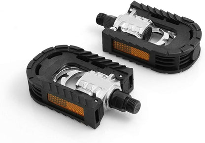 SYSTEM-S folding pedals universal bicycle pedal, black, thread 14.3 mm 9/16 inch 