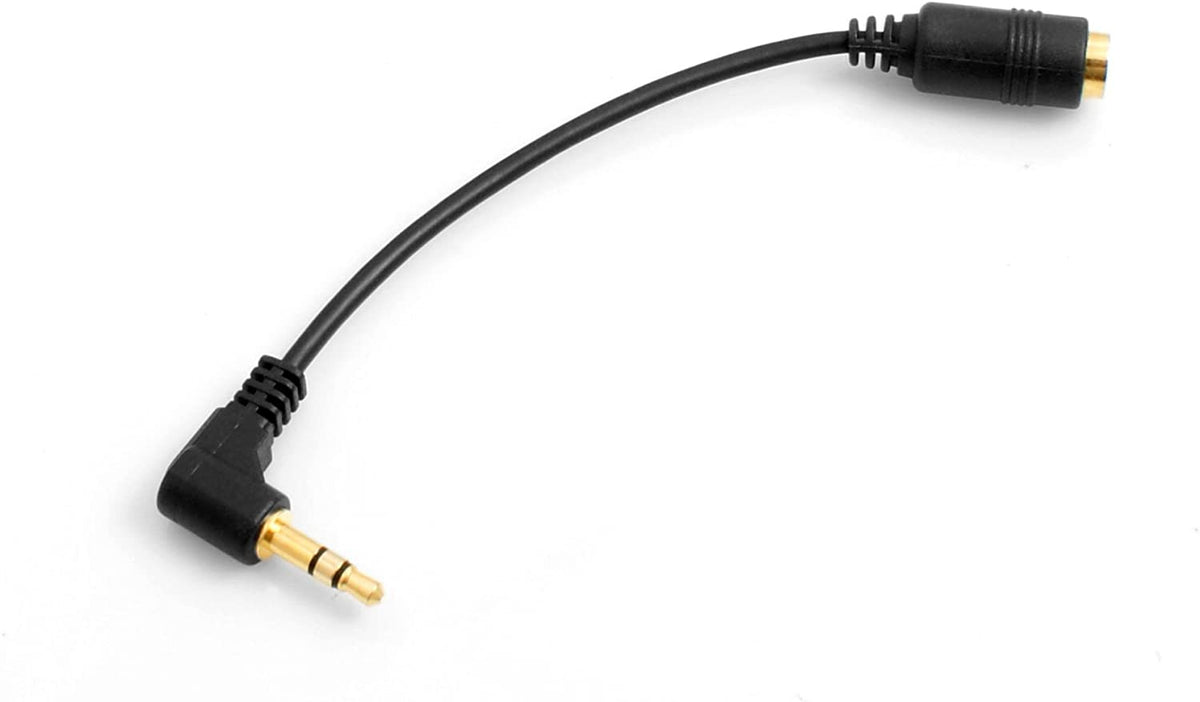 SYSTEM-S 3.5mm jack plug to 3.5mm jack socket angled 3-pin Aux Stereo Cable 