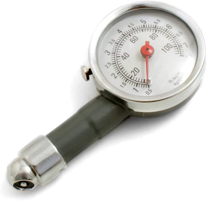 System-S Tire Pressure Gauge Universal Air Pressure Gauge, Rotary Dial Manometer, Car Tires 