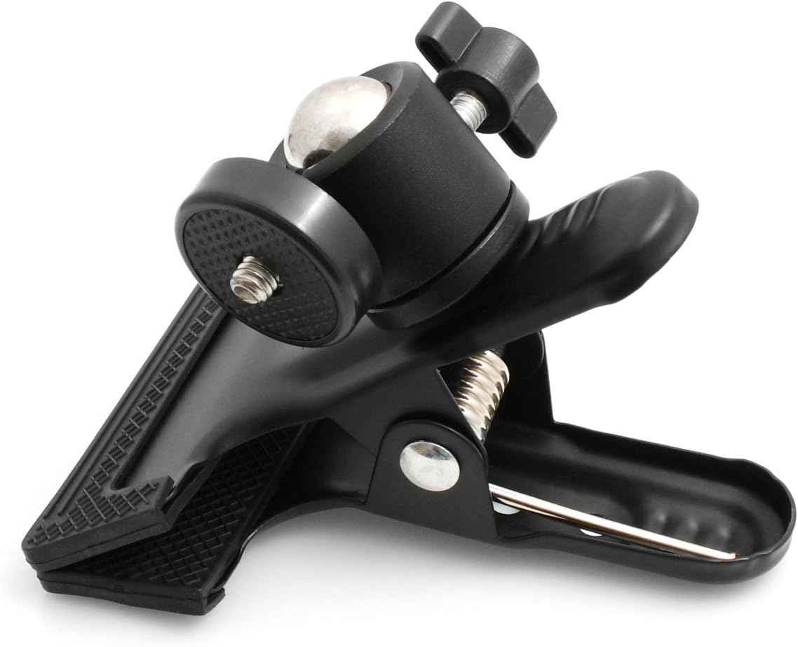System-S Mini Stativ Klammer Befestigung Halter Holder Kugelkopfgelenk 360° Rotation mit 1/4 Gewinde - DREIKS