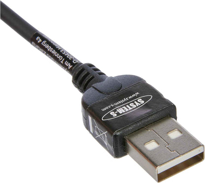 System-S Micro USB 2.0 Kabbel gewinkelt 90 grad Winkelstecker (links/male) Datenkabel und Ladekabel 50 cm - DREIKS
