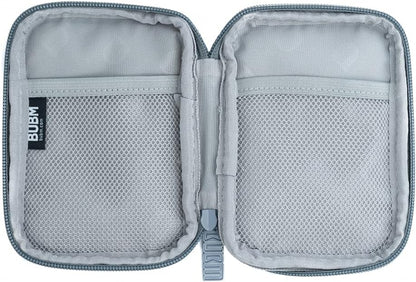 SYSTEM-S Schutztasche gepolstert Spritzwasser geschützt Tasche Case in Grau für Powerbank Kopfhörer - DREIKS