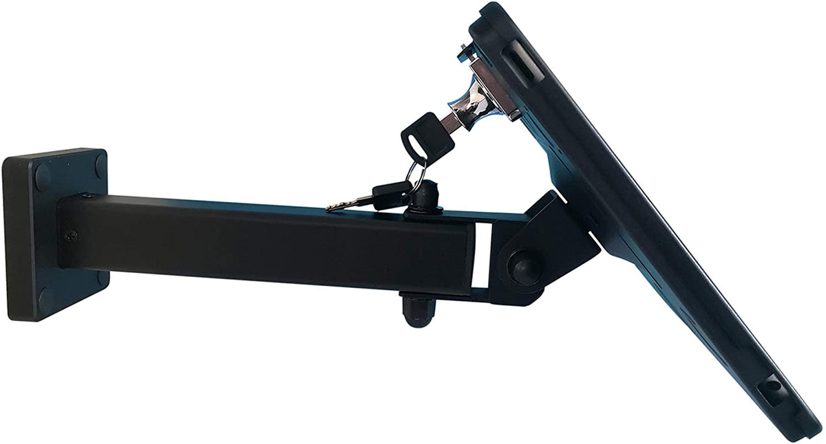 SYSTEM-S Lockable Wall Mount for iPad Air 1-2 iPad 5-6 iPad Pro 9.7 inch A1673 A1674 A1675 A1893 A1954 A1822 A1823 A1474 A1475 A1476 A1566 A1567 