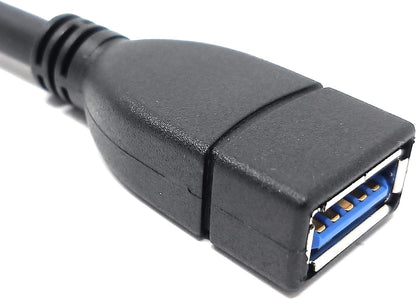 System-S USB 3.0 Typ A (male) auf USB 3.0 Typ A (female) Ladekabel Datenkabel Verlängerungskabel 11 cm - DREIKS