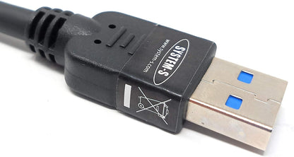 System-S USB 3.0 Typ A (male) auf USB 3.0 Typ A (female) Ladekabel Datenkabel Verlängerungskabel 11 cm - DREIKS