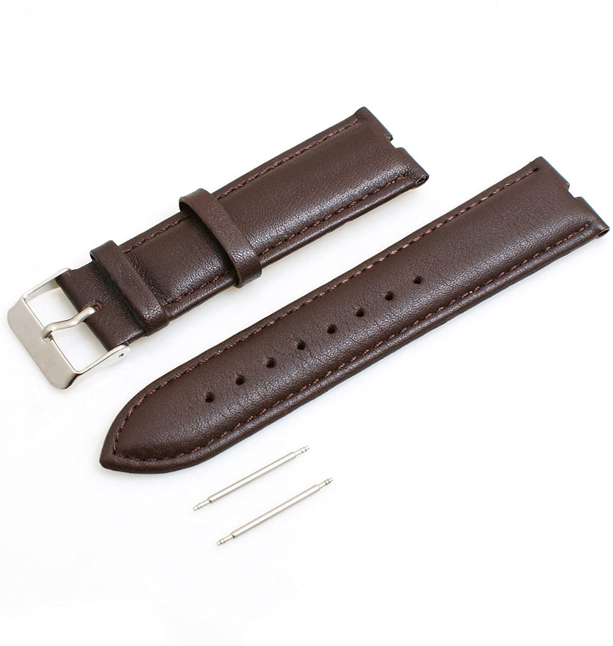 System-S Leder Armband Ersatz Austausch Wechsel Wrist Band Uhrenband 18 cm für Samsung Galaxy Gear 2 R380 R381 R382 Braun - DREIKS