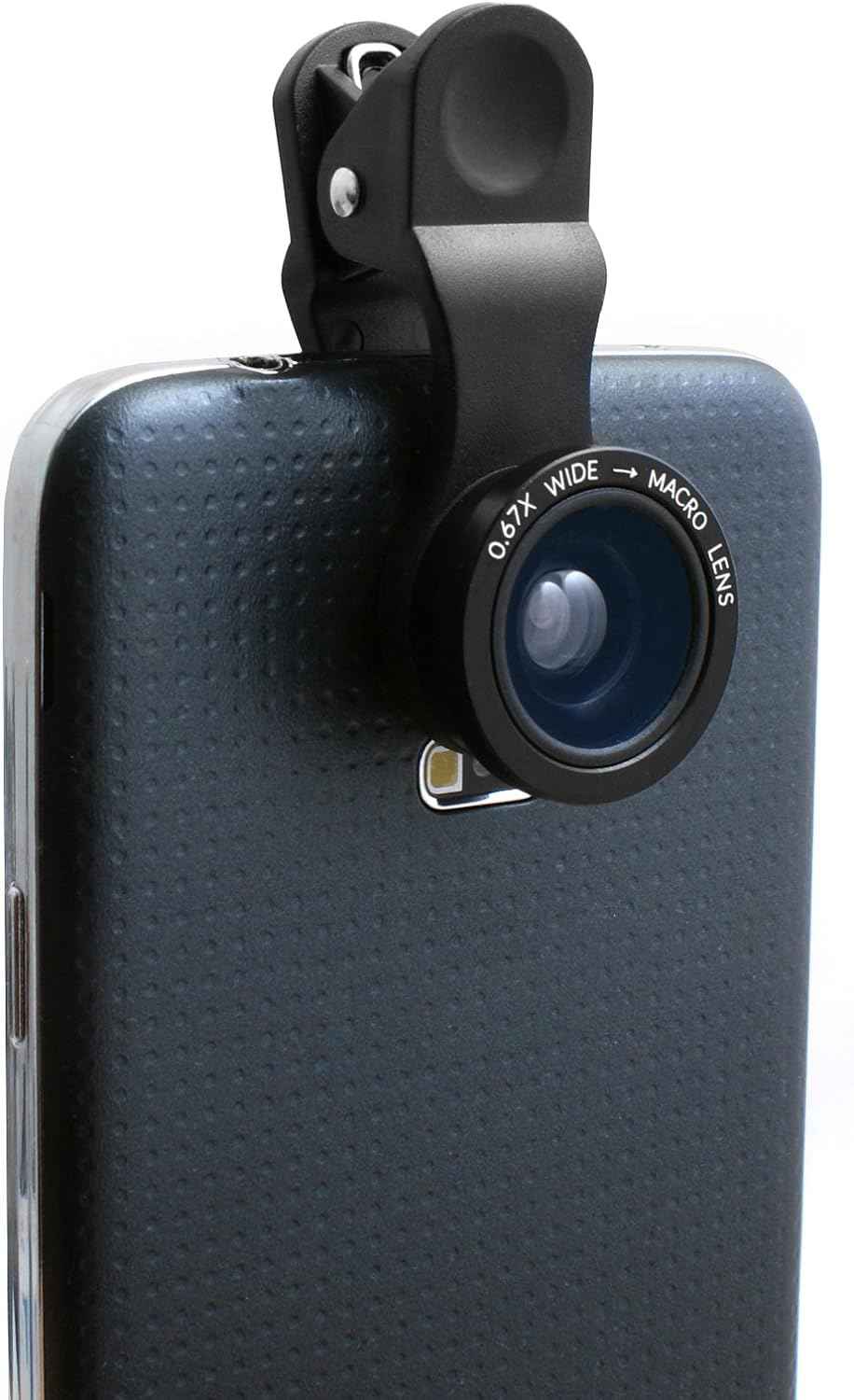 System-S Universal Clip-on Linse 0.4x Fischauge (Fisheye), 0,67x Weitwinkel und Makro Linse Objektiv für Smartphone Tablet PC - DREIKS