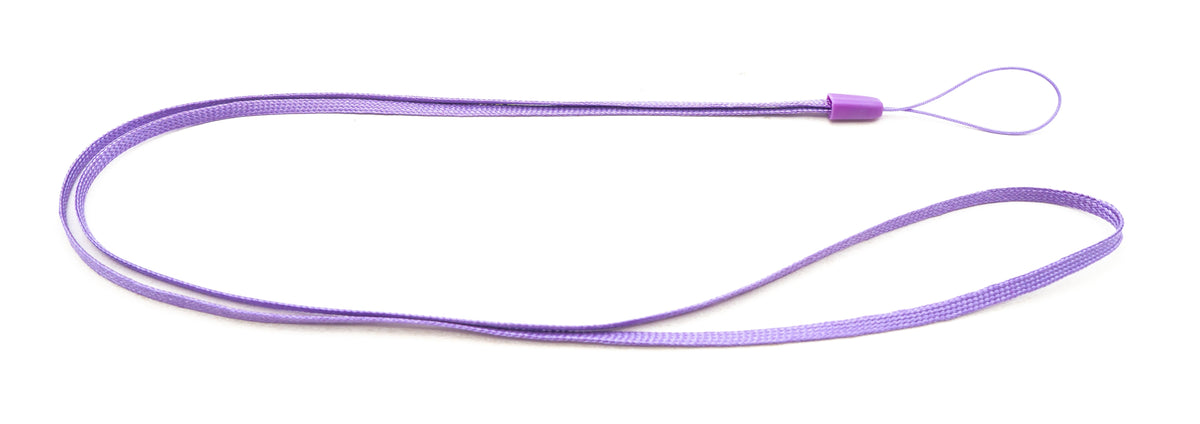 5x Halsband Umhängeband Trageband mit Schlaufe in Lila für Smartphone MP3-Player | System-S