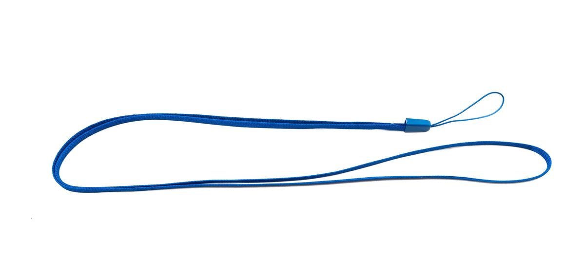 5x Halsband Umhängeband Trageband mit Schlaufe in Blau für Smartphone MP3-Player | System-S