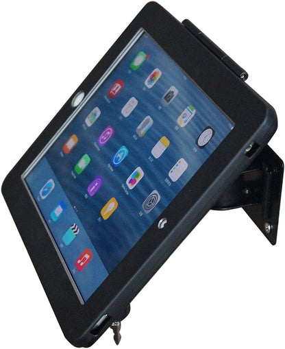 abschließbare Wandhalterung für iPad Air 1-2 iPad Pro 9,7 Zoll (2018) in Schwarz | System-S