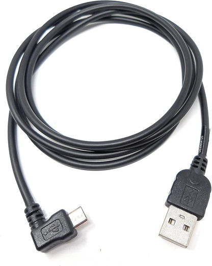 SYSTEM-S Micro USB 2.0 Kabel gewinkelt 90 grad Winkelstecker (links/male) Datenkabel und Ladekabel 140 cm - DREIKS