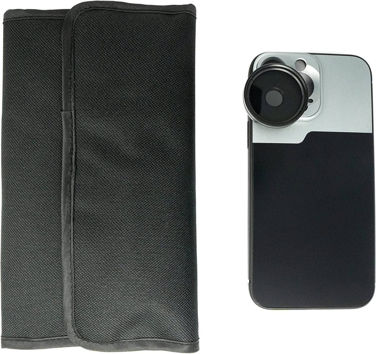 SYSTEM-S ND Filter Set 37 mm Neutral Density with Case and Bag for iPhone 14 Pro Max